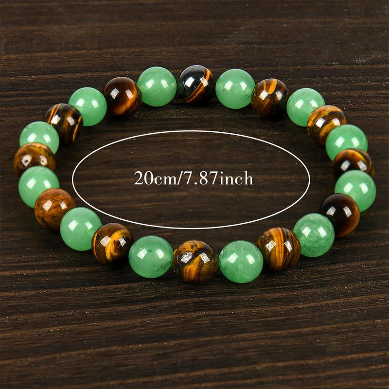 Aura Craft Green Agate Tiger Eye Fortune Attracting Bracelet