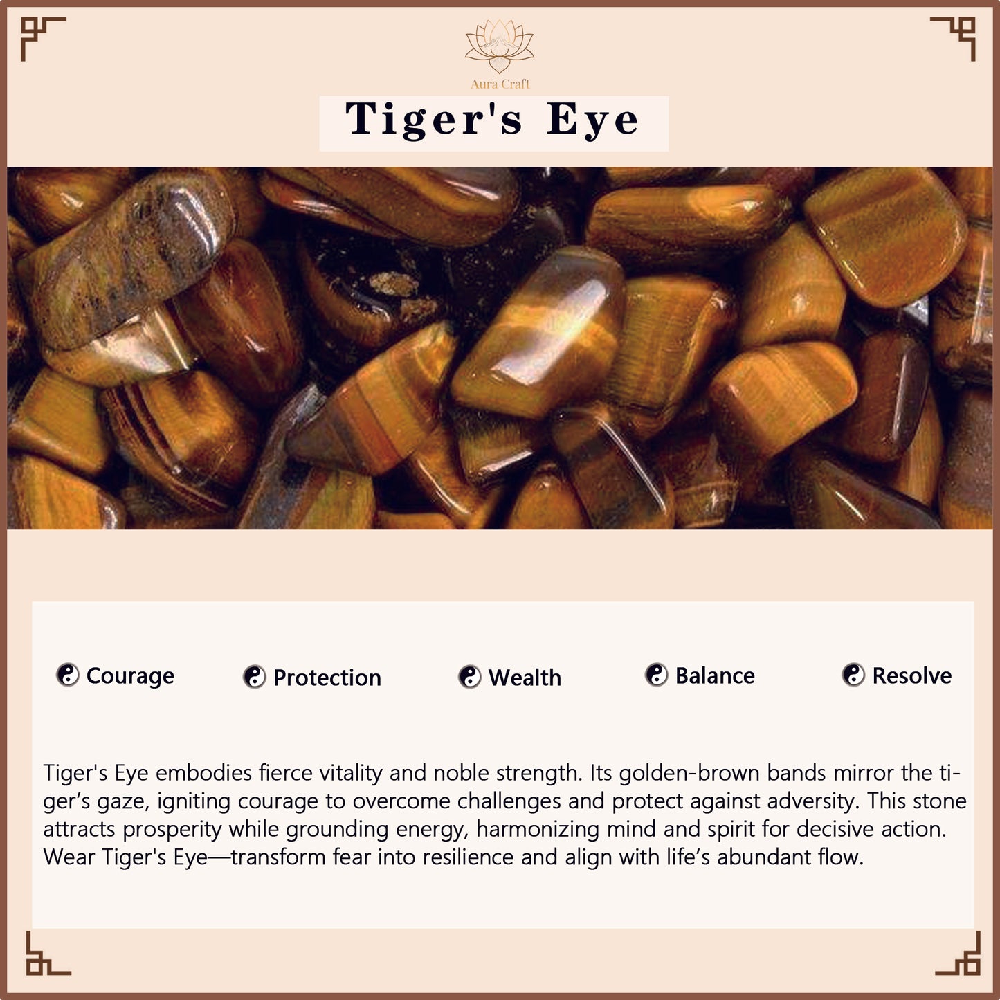 aura craft tiger`s eye