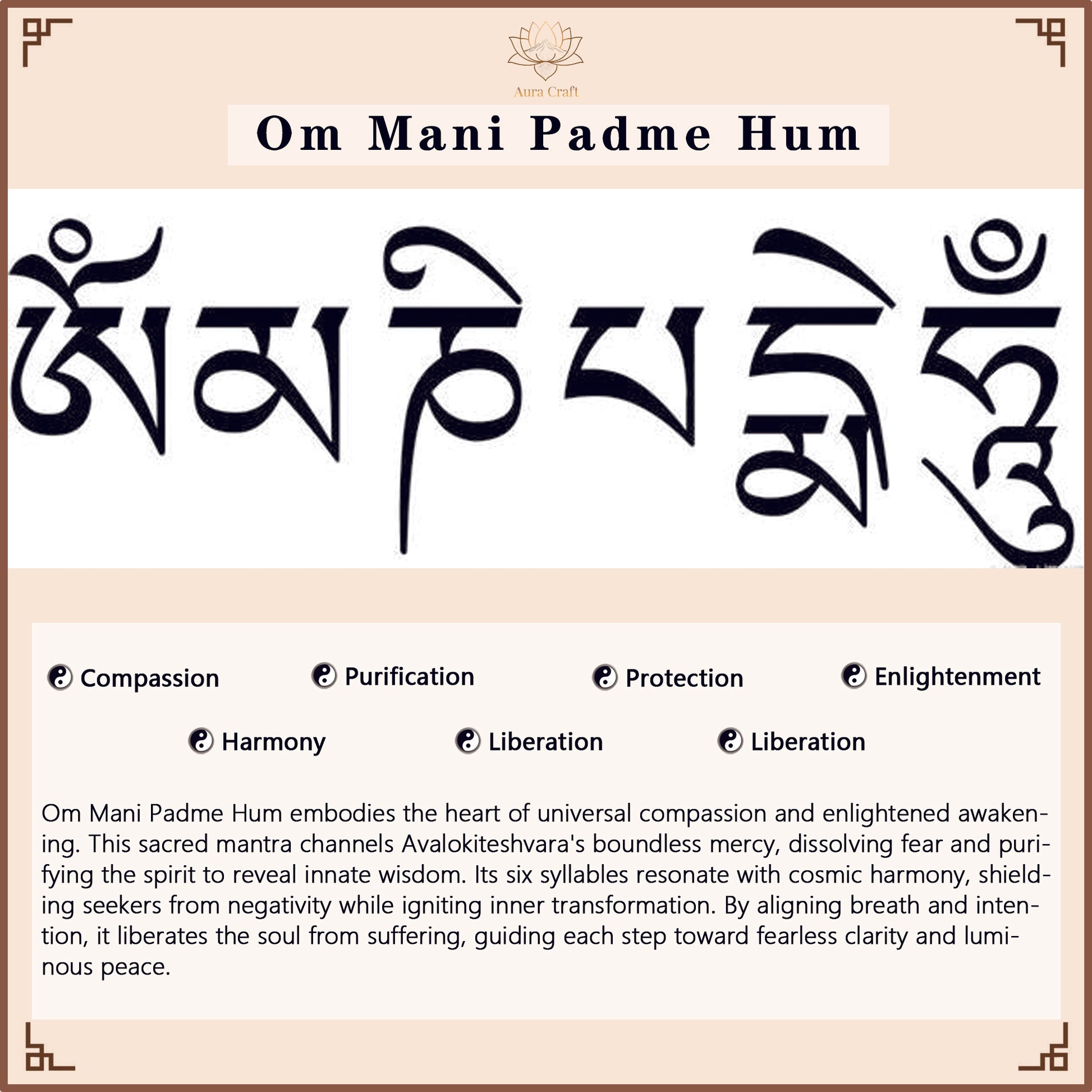aura craft om mani padme hum
