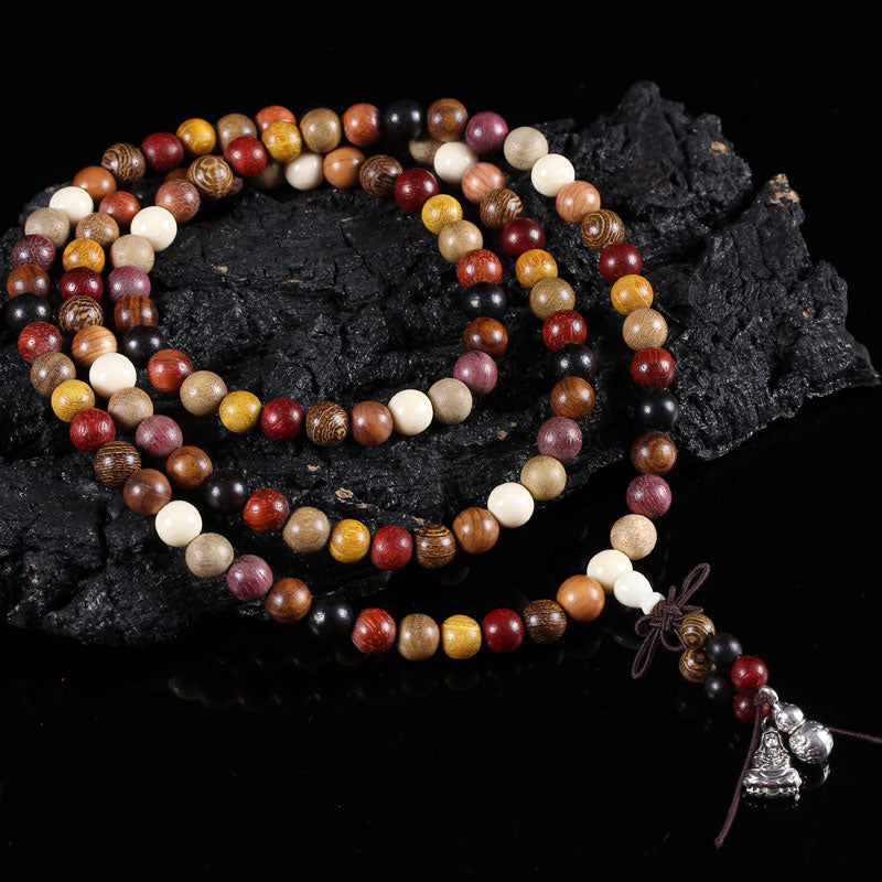 Aura Craft 108 natural wooden rosary for meditation and prayer to gather spiritual energy 5