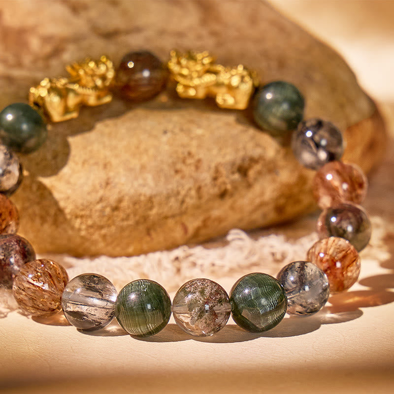 Aura Craft Natural Crystal Lucky Fortune Pixiu Bracelet  4