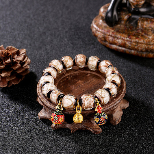 Aura Craft Feng Shui multicolored glass bracelet represents wisdom, wealth, destiny, health and luck1