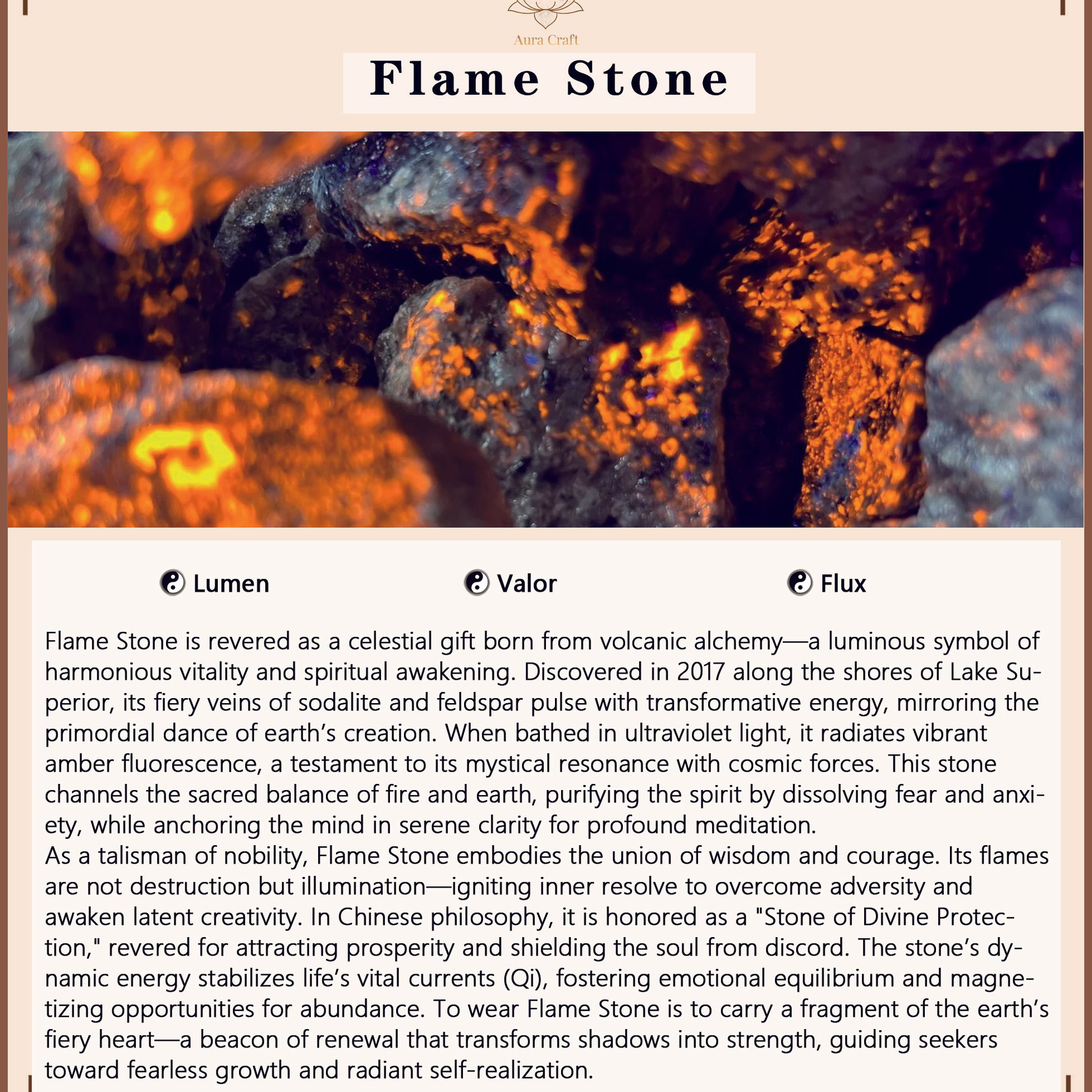 aura craft flame stone