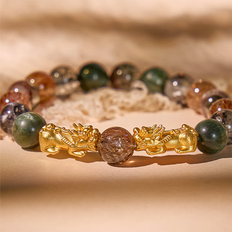 Aura Craft Natural Crystal Lucky Fortune Pixiu Bracelet 5