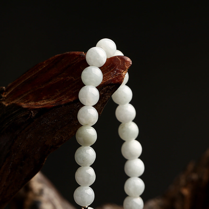 Aura Craft Natural White Jade Blessing Collection Spiritual Power Bracelet 5