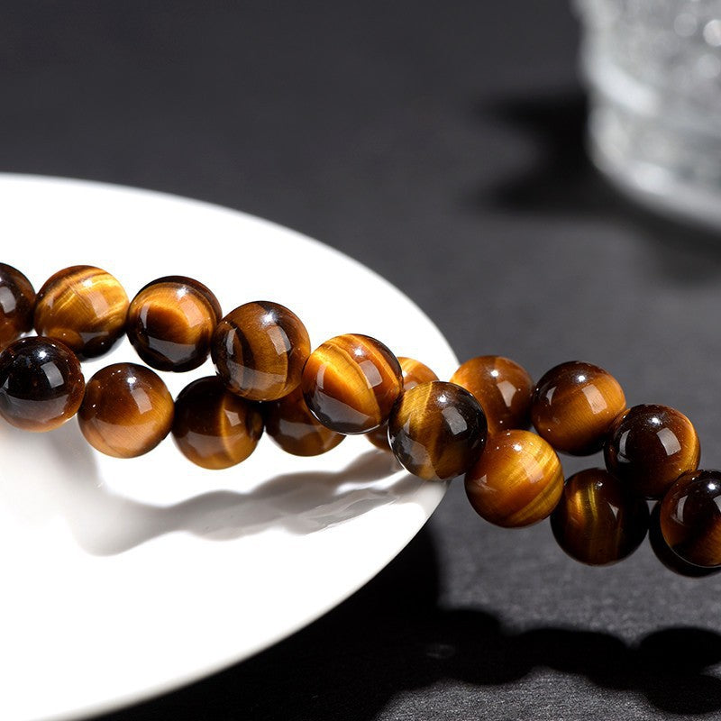 Aura Craft Tiger Eye Stone Concentration Meditation Beads Bracelet 6