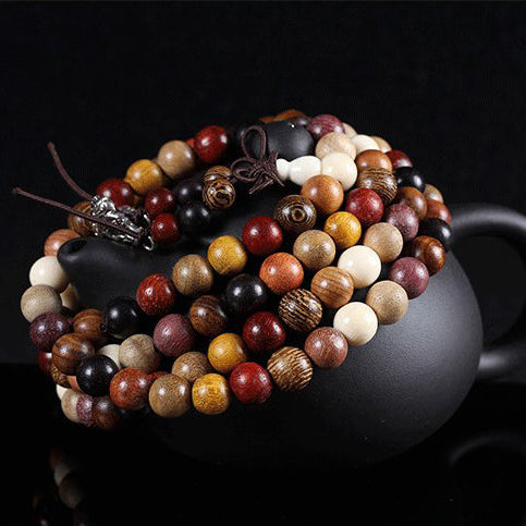 Aura Craft 108 natural wooden rosary for meditation and prayer to gather spiritual energy 7