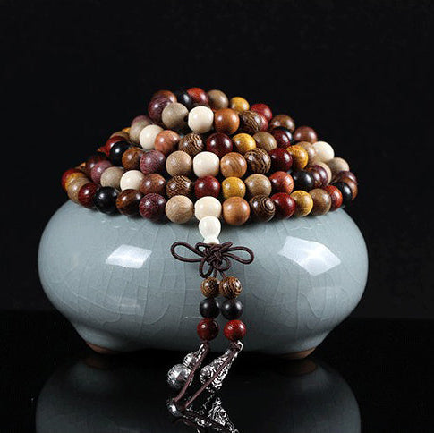 Aura Craft 108 natural wooden rosary for meditation and prayer to gather spiritual energy 8