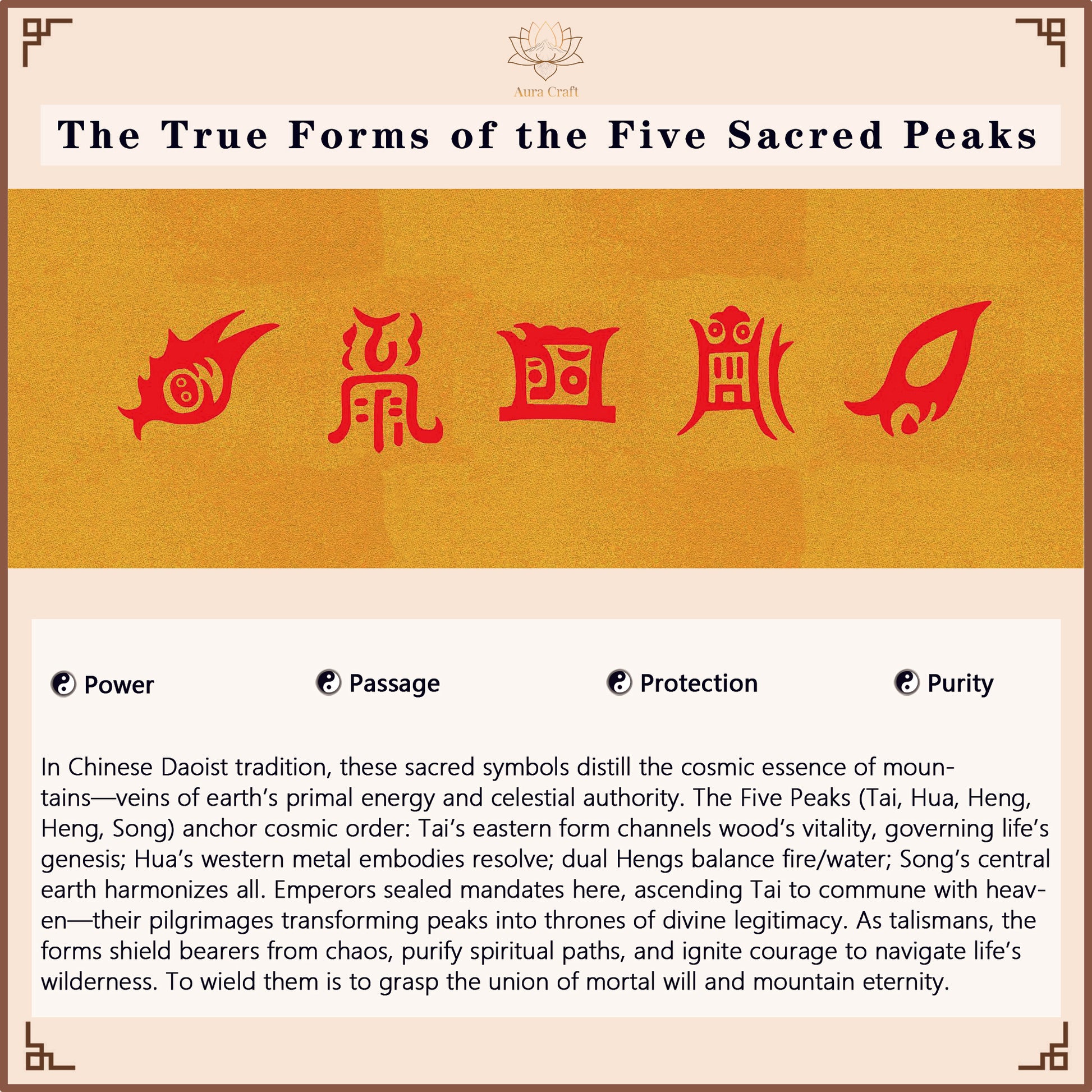 aura craft the true forms of the five sacred peaks