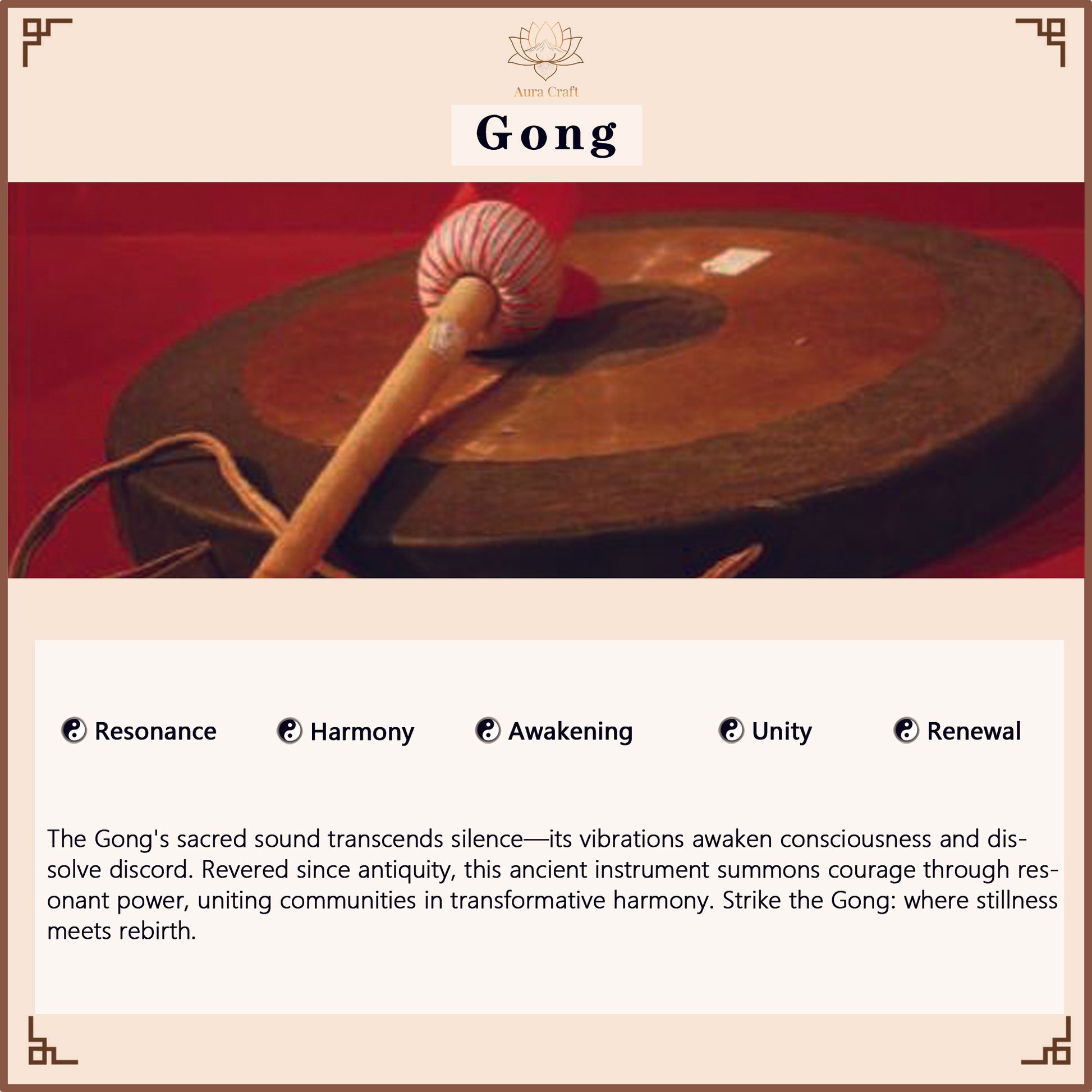 aura craft gong