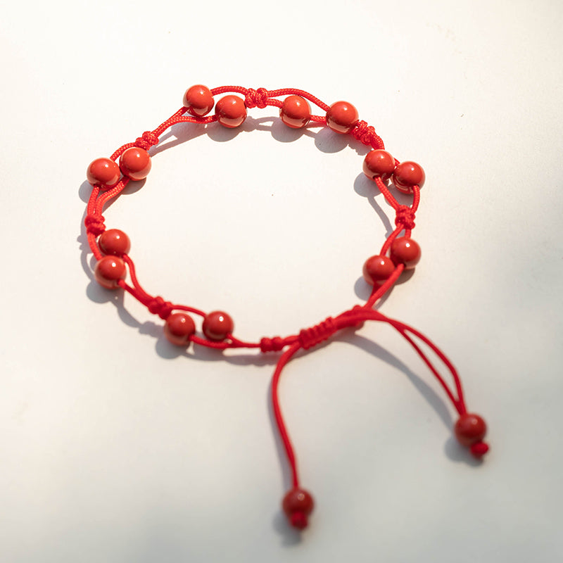 Aura Craft Good Luck Red String Red Agate Bracelet for Women