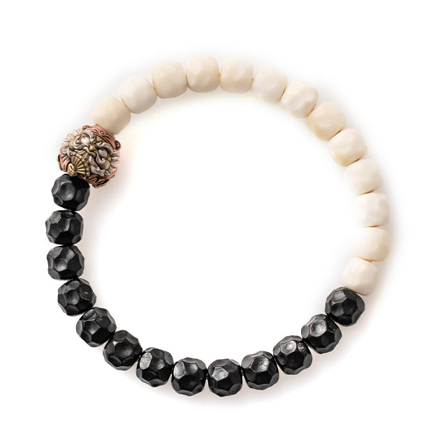 Aura Craft Feng Shui White Jade Bodhi Seed Coconut Crater Amulet Bracelet 12